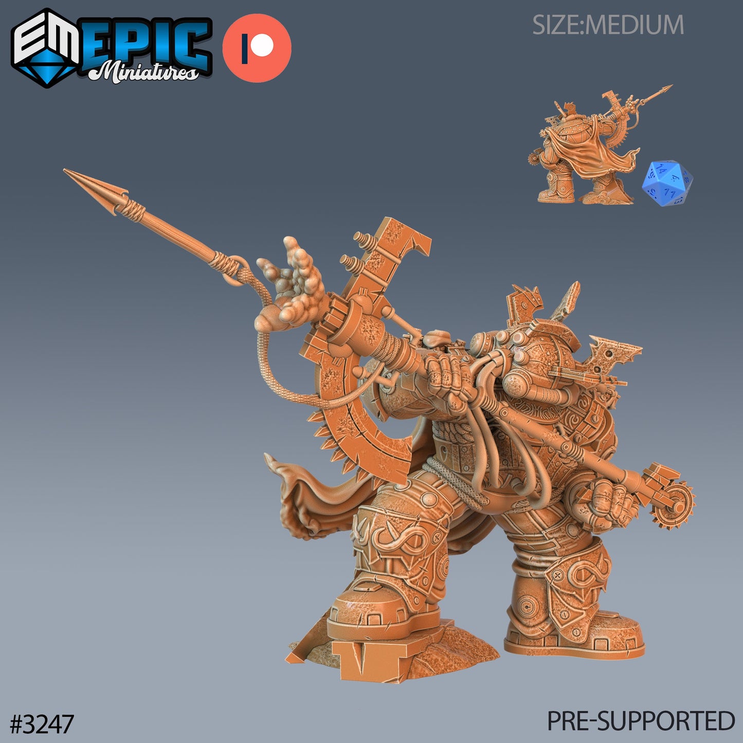 Diving Dwarf Adventurer (3 Variants Available) - Epic Miniatures