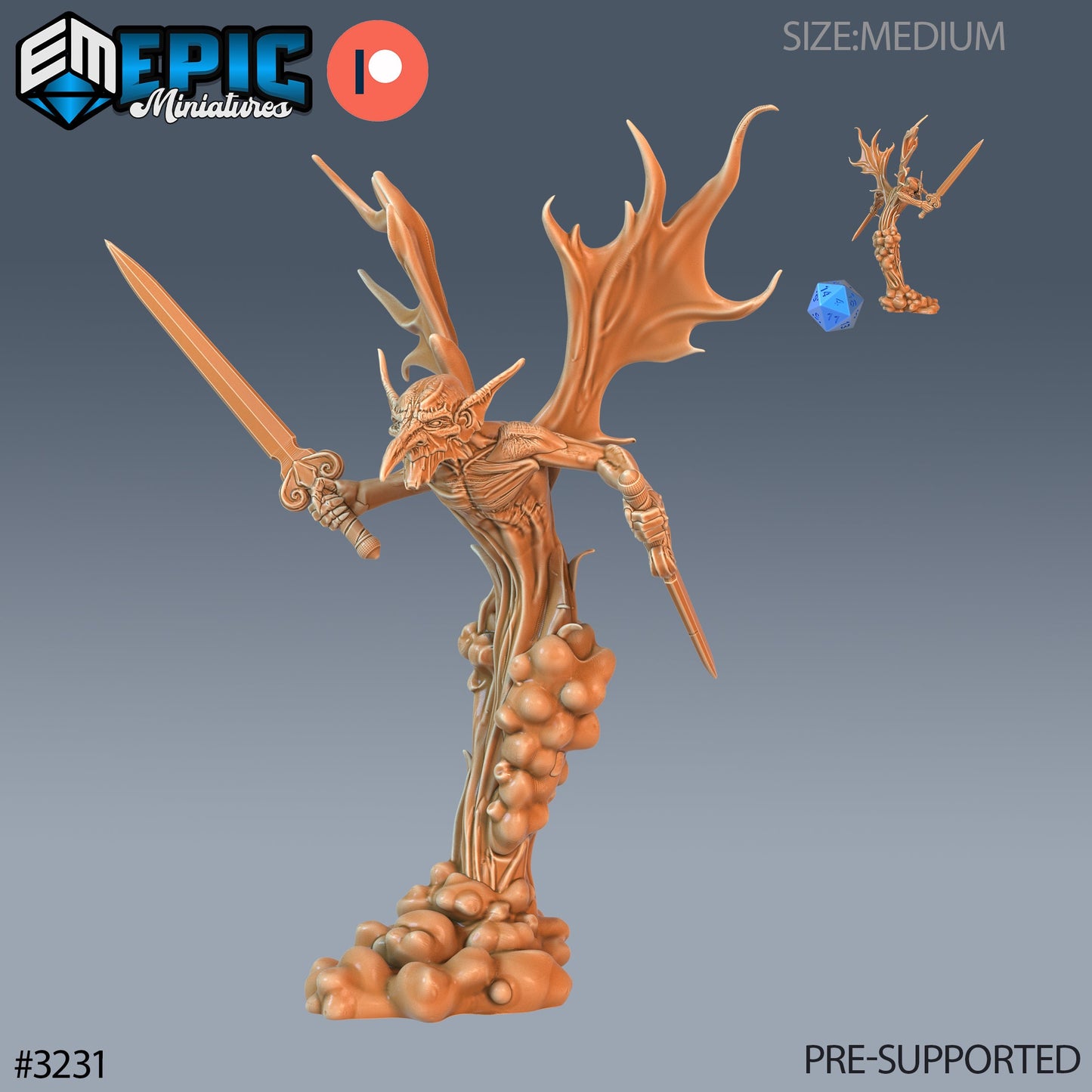Steam Mephit (2 Variants Available) - Epic Miniatures