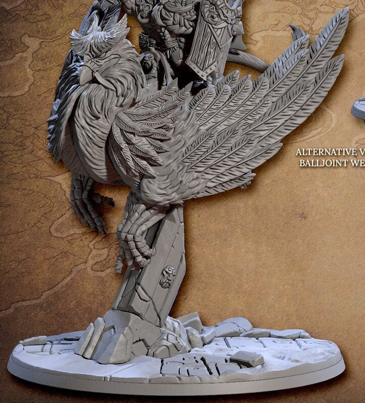 King Alvar riding a Gryphon King - Artisan Guild