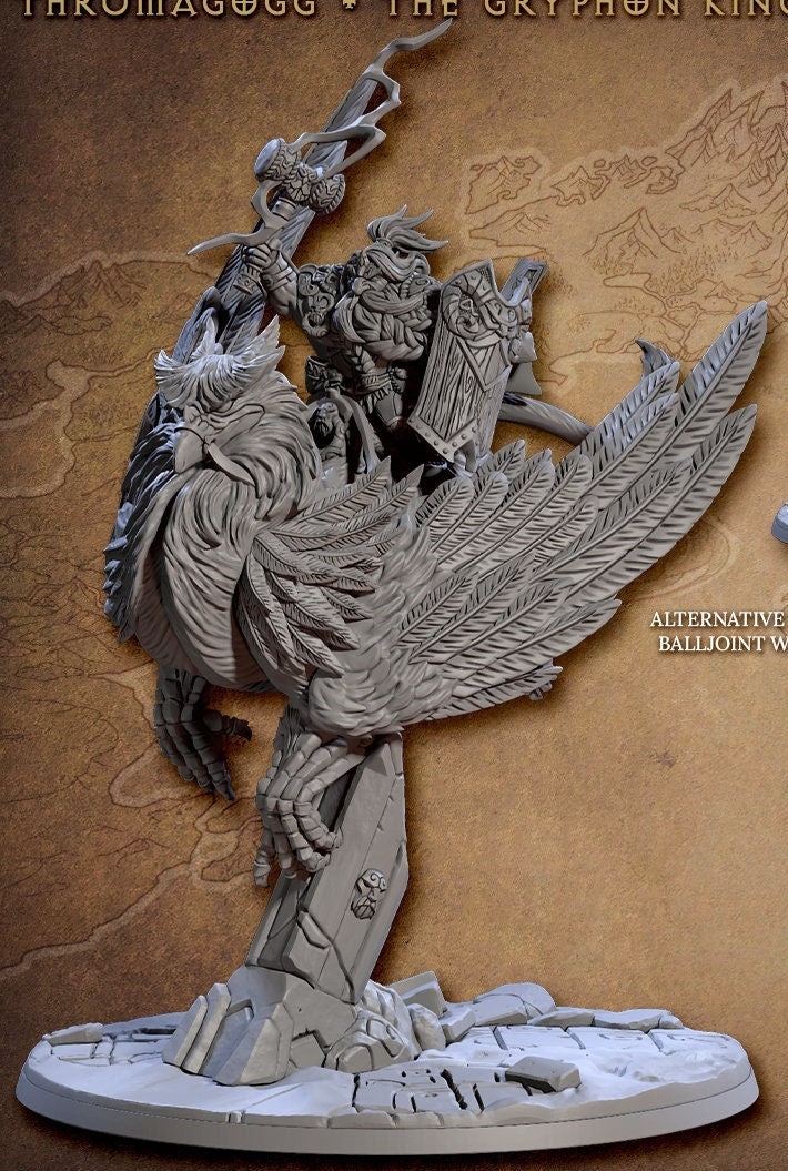 King Alvar riding a Gryphon King - Artisan Guild