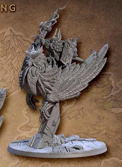 King Alvar riding a Gryphon King - Artisan Guild