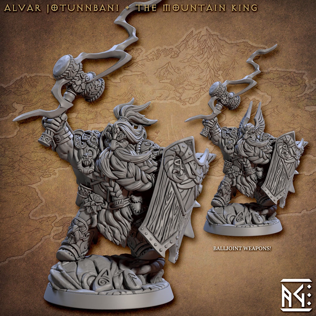 Alvar Jotunnbani, the Mountain King (2 Variants Available) - Artisan Guild