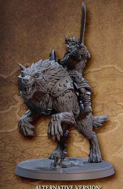 Orr'Ug Dire Wolf Rider C (3 Variants Available) - Artisan Guild