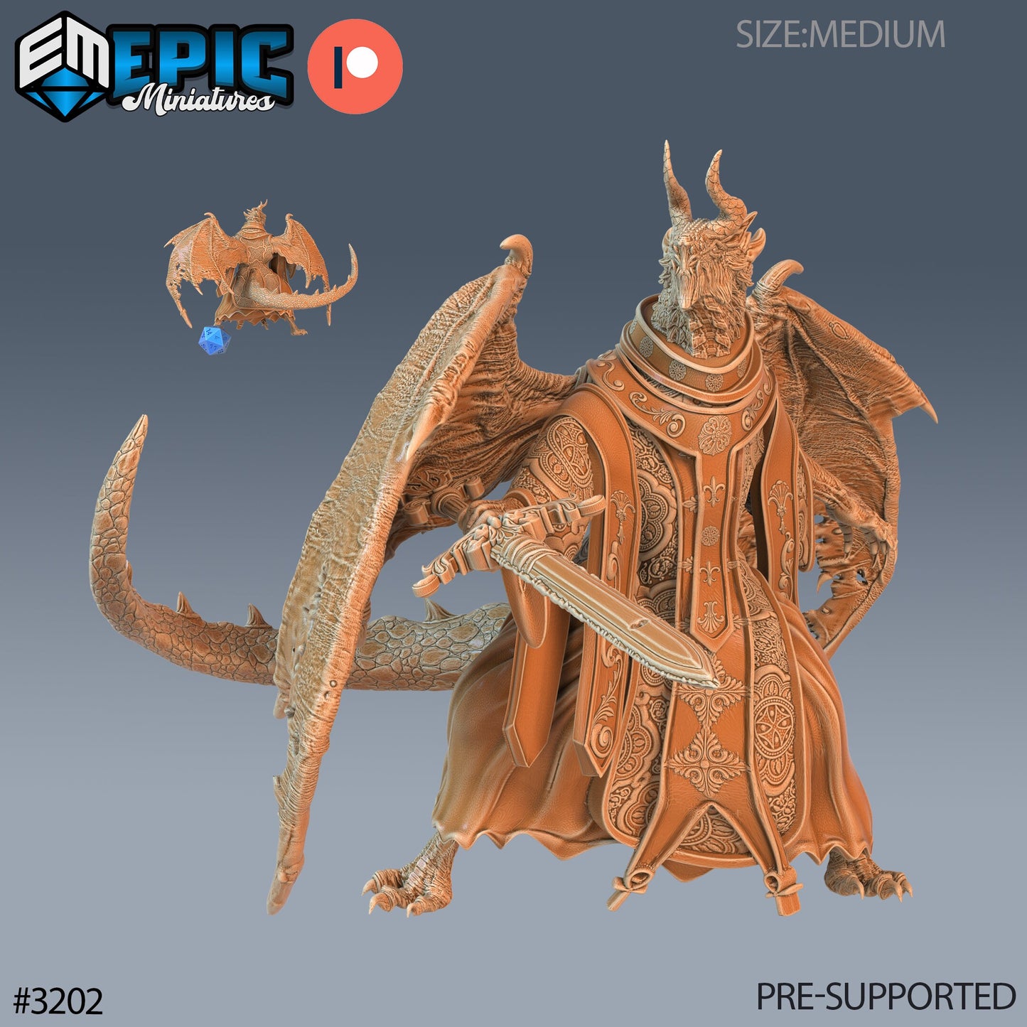 Hunters Guild Bahamut Cleric (3 Variants Available) - Epic Miniatures