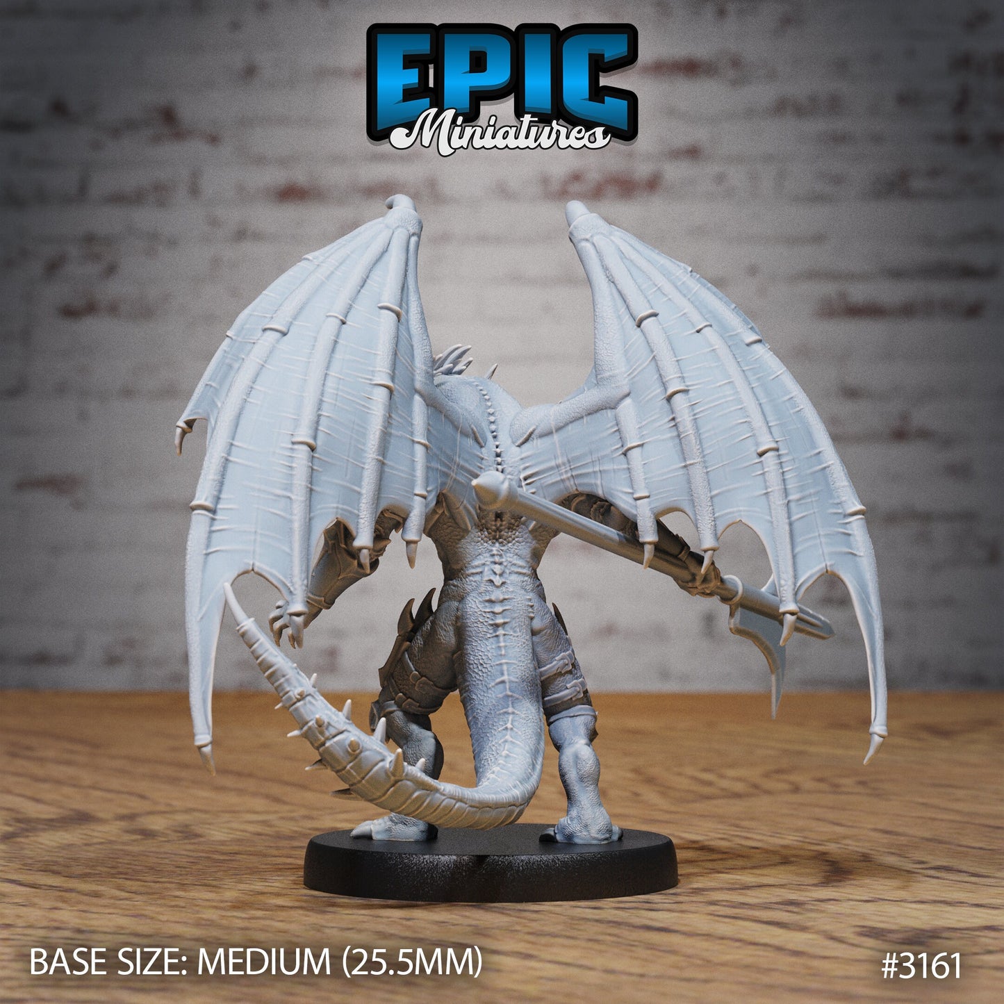 Winged Half Dragon - Bat Wings (5 Variants Available) - Epic Miniatures