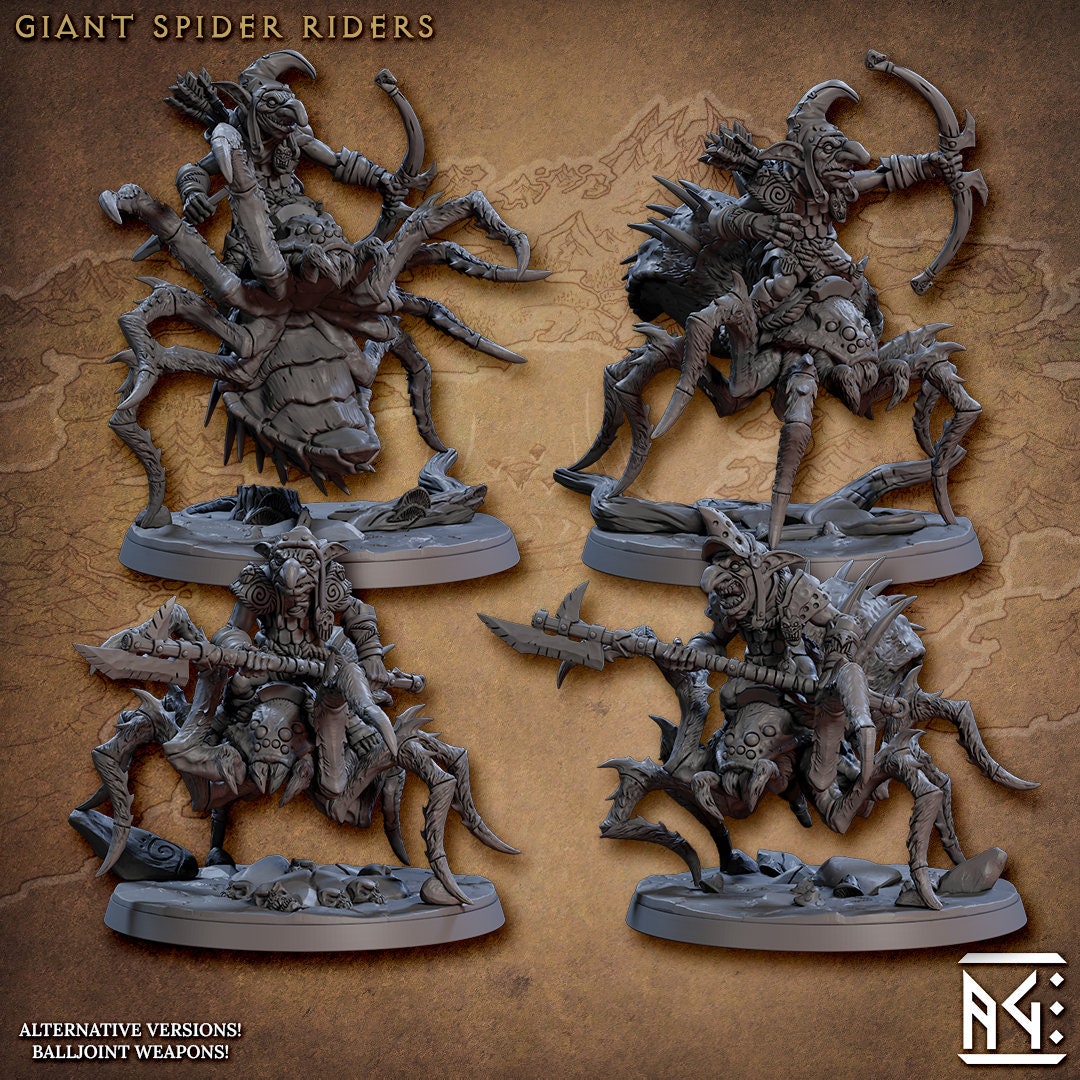 Faldorn Spider Riders, Set 1 (4 Variants Available) - Artisan Guild