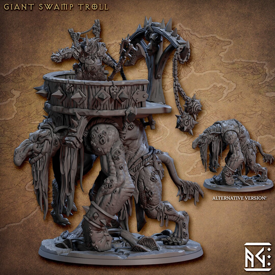 Giant Swamp Troll (2 Variants Available) - Artisan Guild
