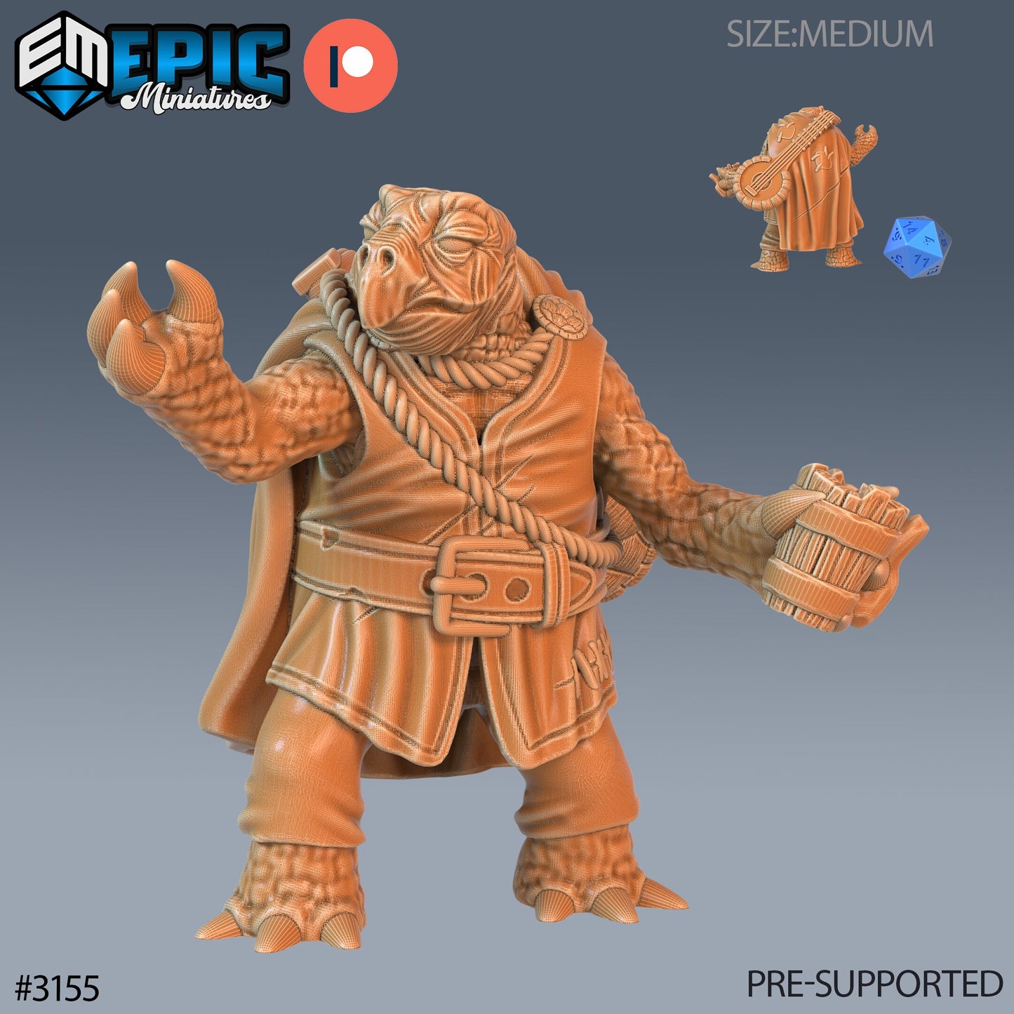 Turtle Folk Tribe 1 (4 Variants Available) - Epic Miniatures