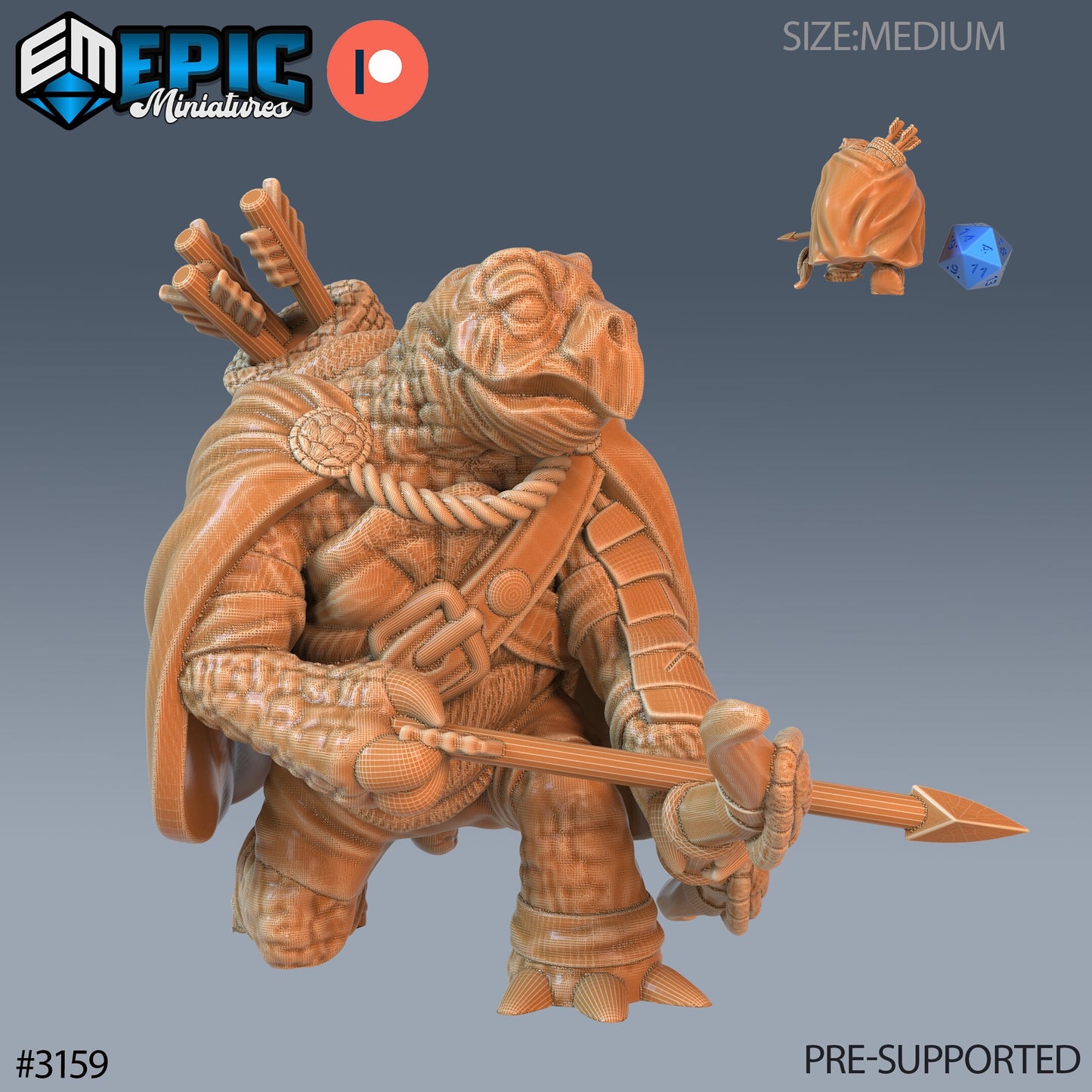 Turtle Folk Tribe 2 (4 Variants Available) - Epic Miniatures