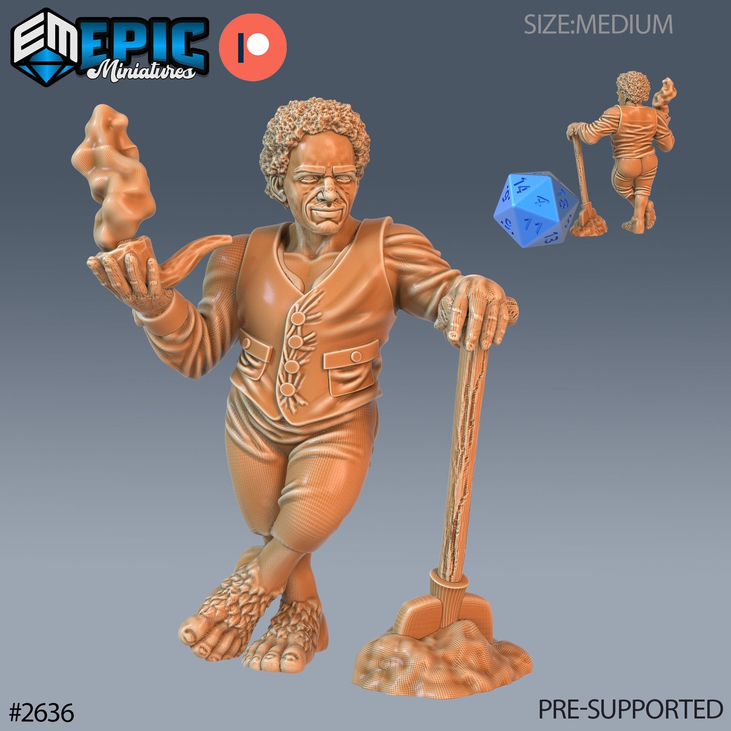 Halfling Villagers (8 Variants Available) - Epic Miniatures