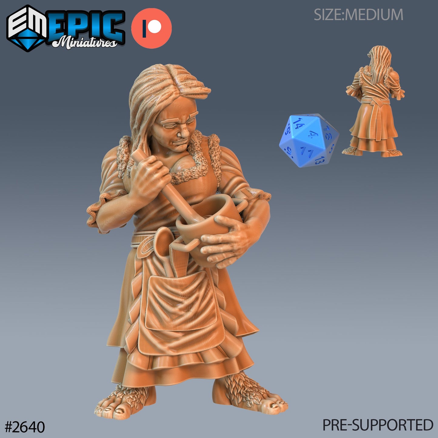 Halfling Villagers (8 Variants Available) - Epic Miniatures