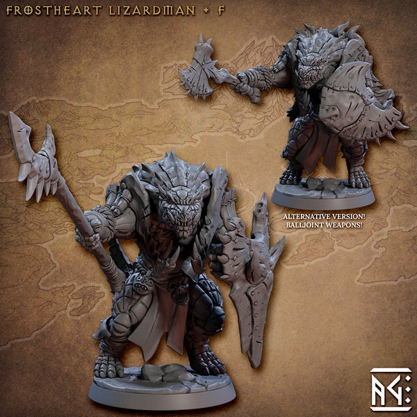 Frostheart Lizardman E (2 Variants Available) - Artisan Guild