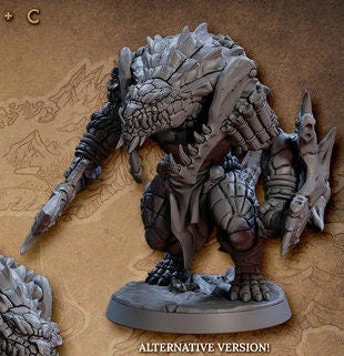 Frostheart Lizardman C (2 Variants Available) - Artisan Guild