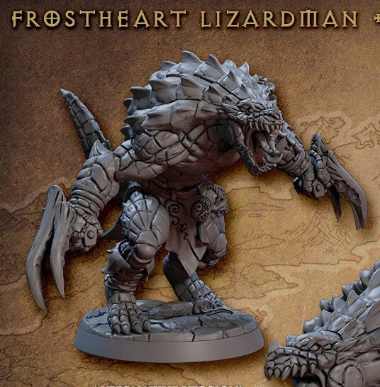 Frostheart Lizardman B (2 Variants Available) - Artisan Guild