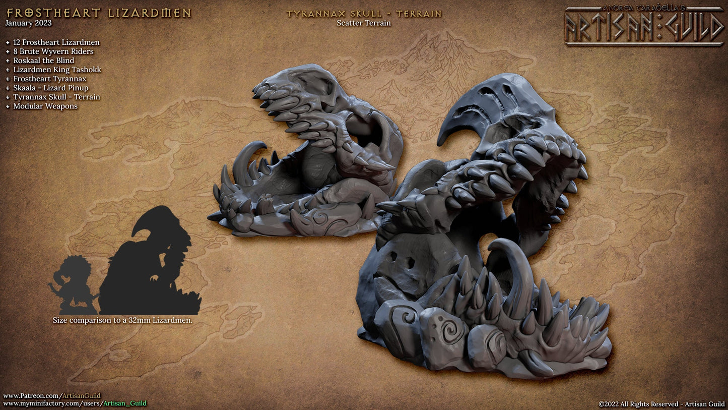Tyrannax Skull Terrain (2 Options Available) - Artisan Guild