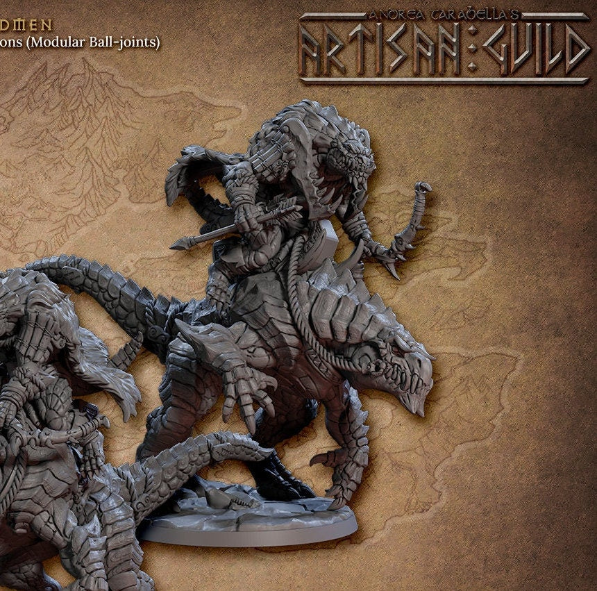 Brute Wyvern Riders, Set 1 (4 Variants Available) - Artisan Guild