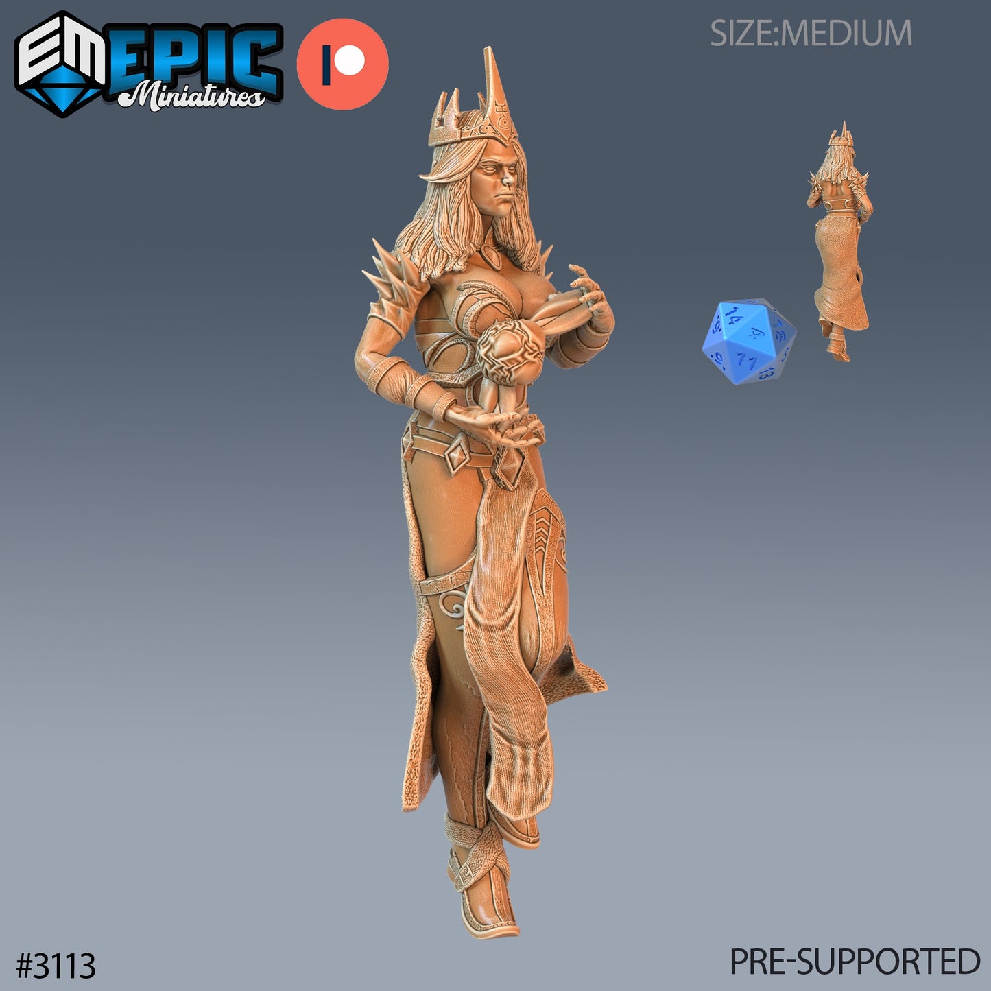 Wizard Player Character (3 Variants Available) - Epic Miniatures