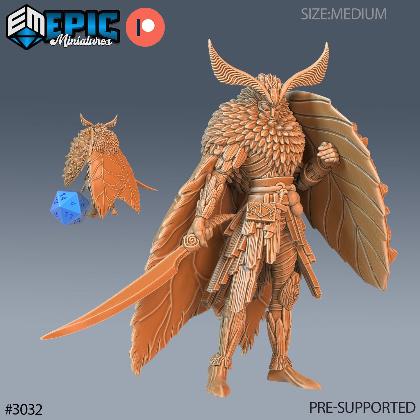 Moth Warrior (3 Variants Available) - Epic Miniatures