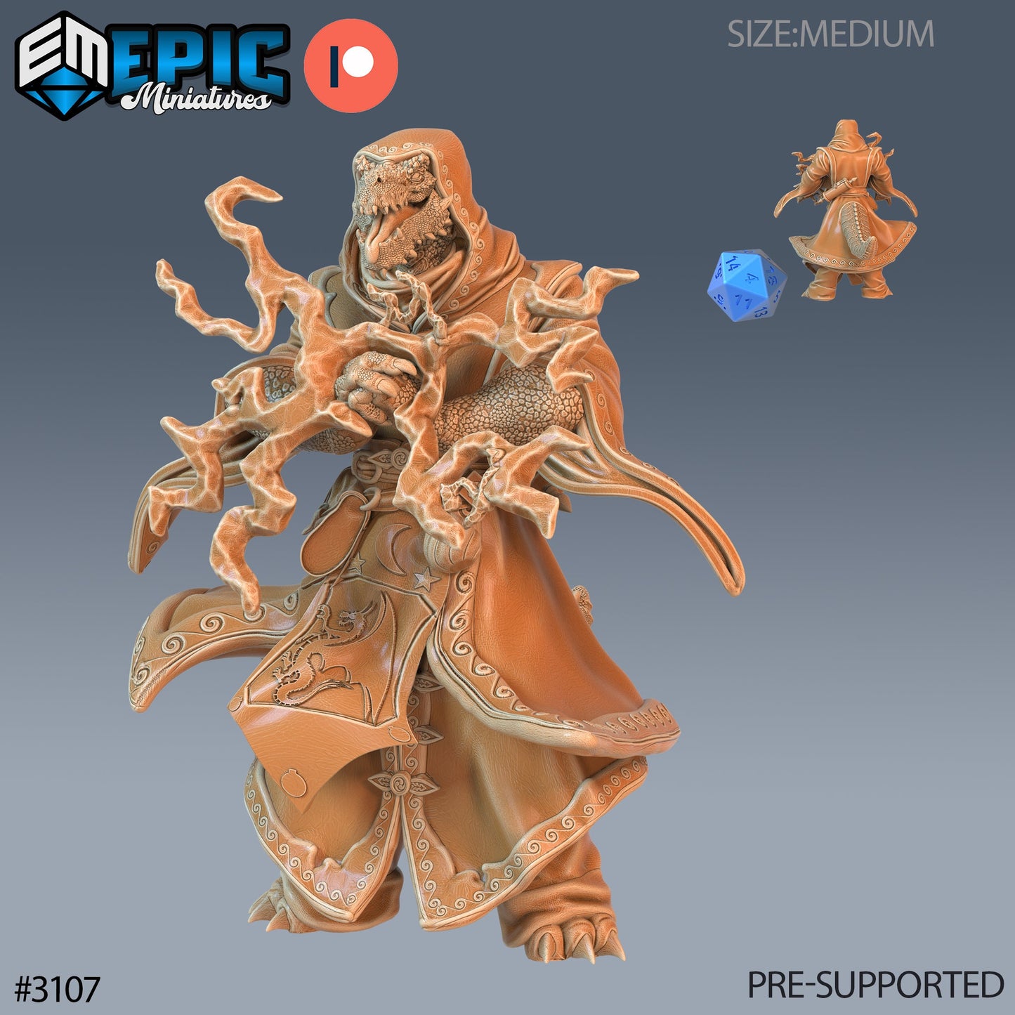 Half Dragon Sorcerer Player Character (5 Variants Available) - Epic Miniatures