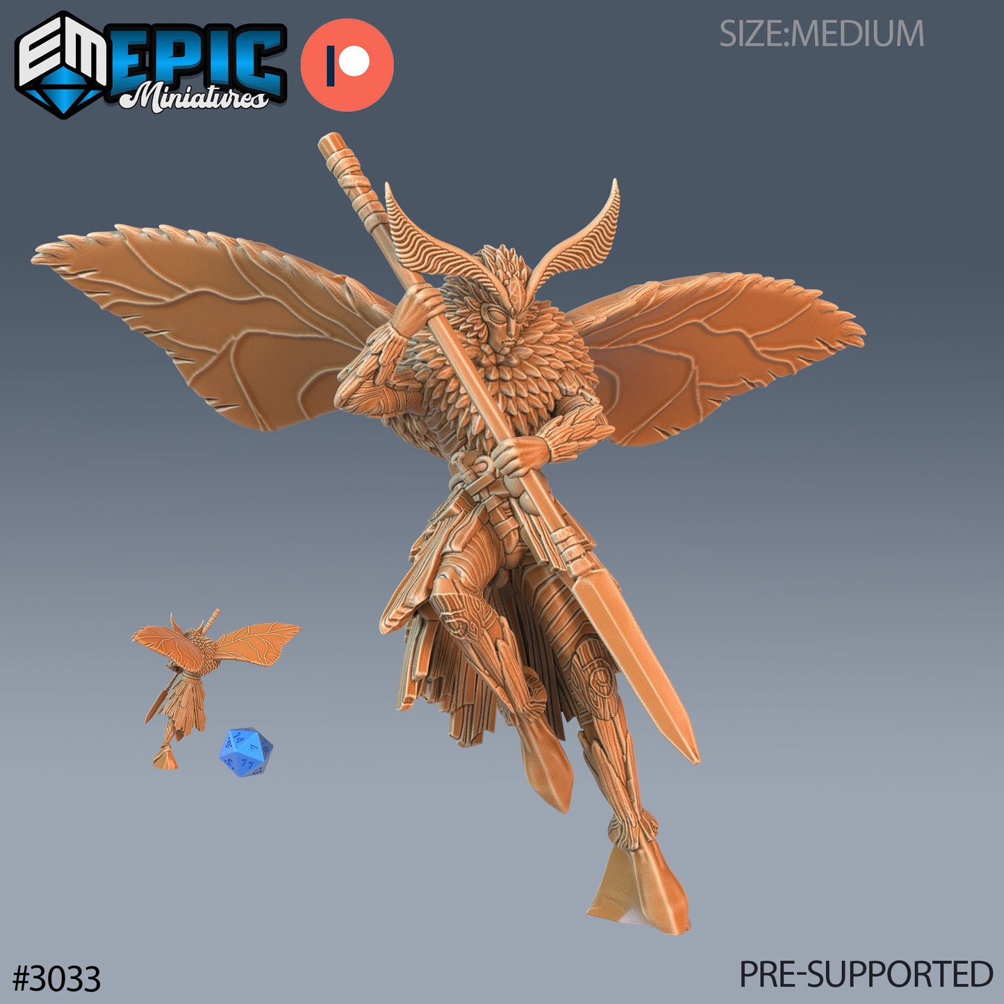Moth Warrior (3 Variants Available) - Epic Miniatures