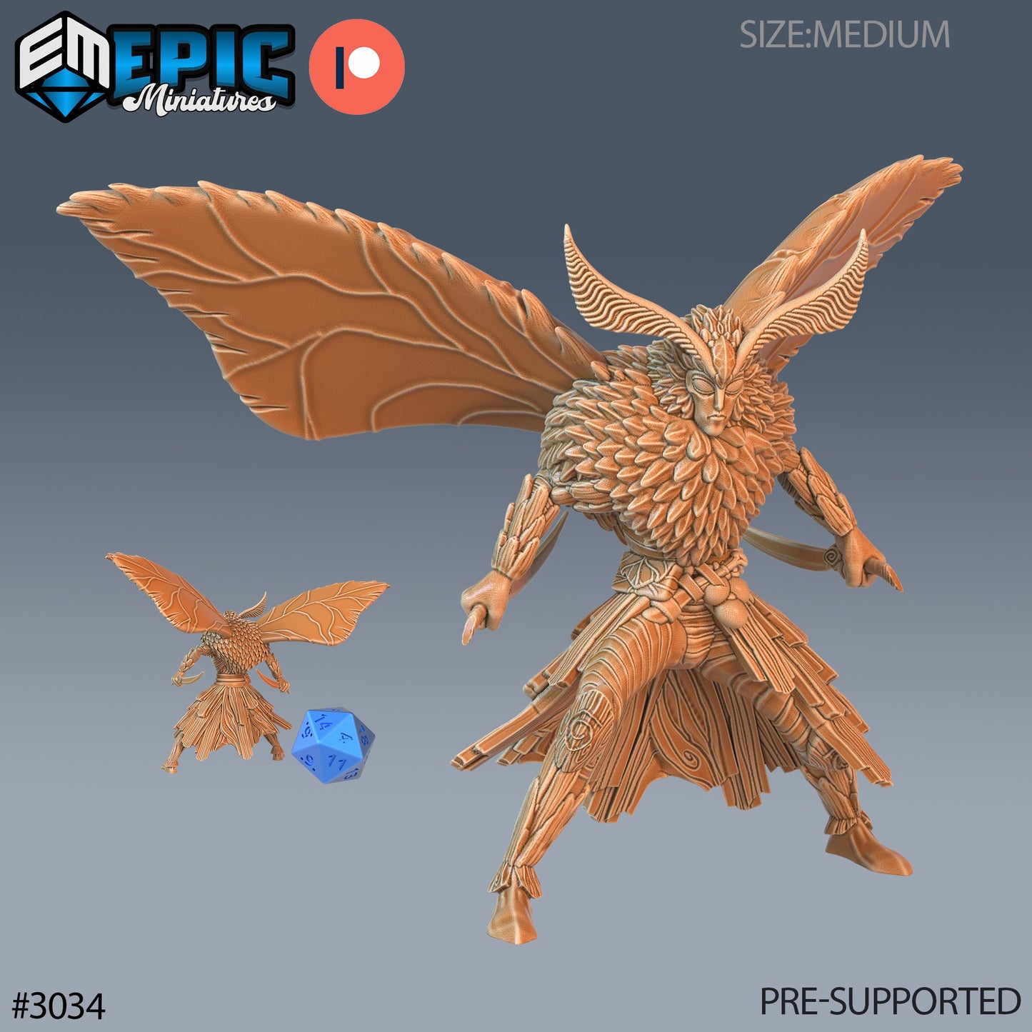 Moth Warrior (3 Variants Available) - Epic Miniatures