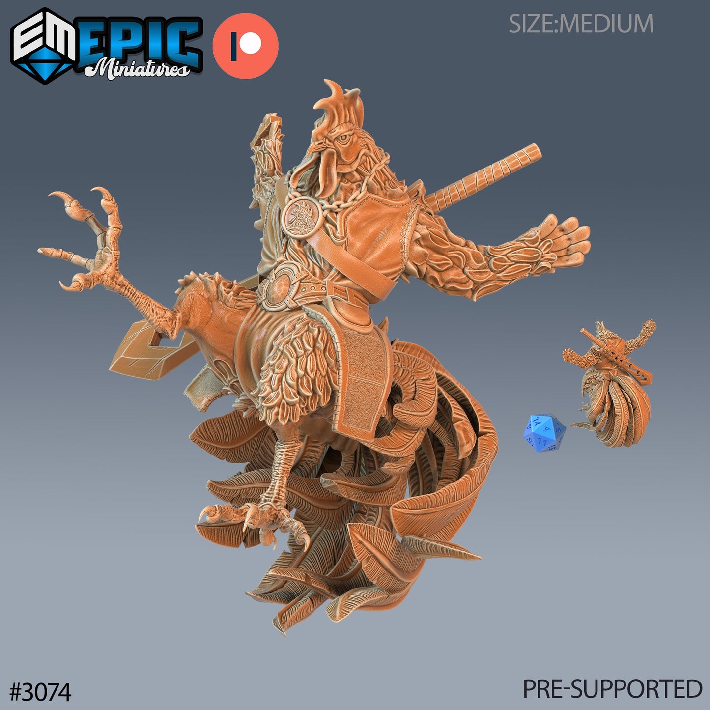 Rooster Warrior (3 Variants Available) - Epic Miniatures