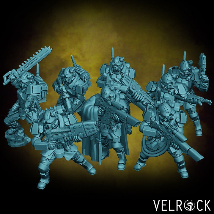 Tempest Guardsmen Elites - Male Squad (8 Variants Available) - Velrock