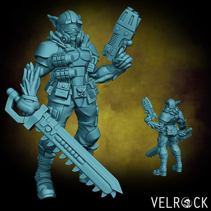 Catian Shock Troopers - Chainsaw Sword (4 Variants Available) - Velrock
