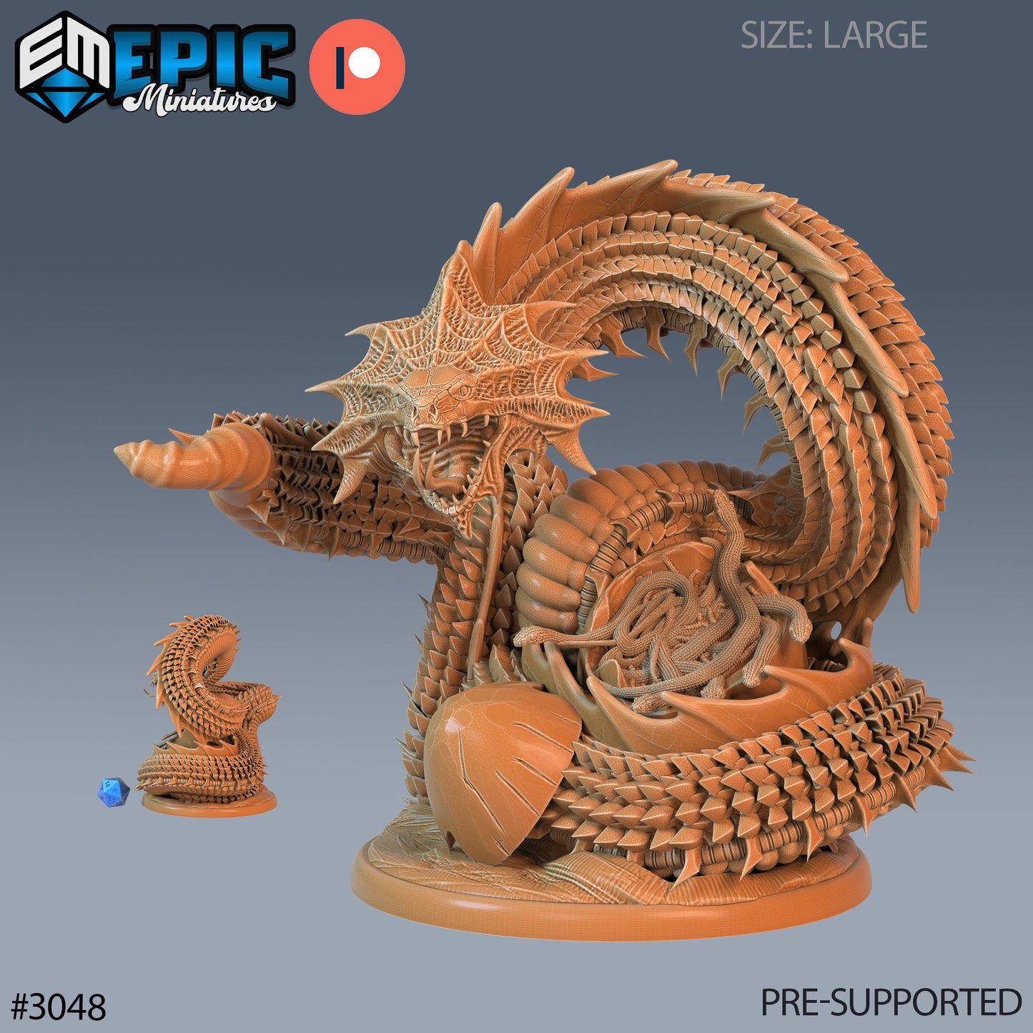 Giant Summoned Snake (3 Variants Available) - Epic Miniatures