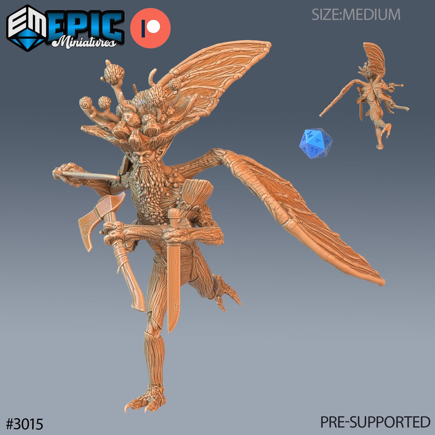 Ancient Spore Druid (3 Variants Available) - Epic Miniatures