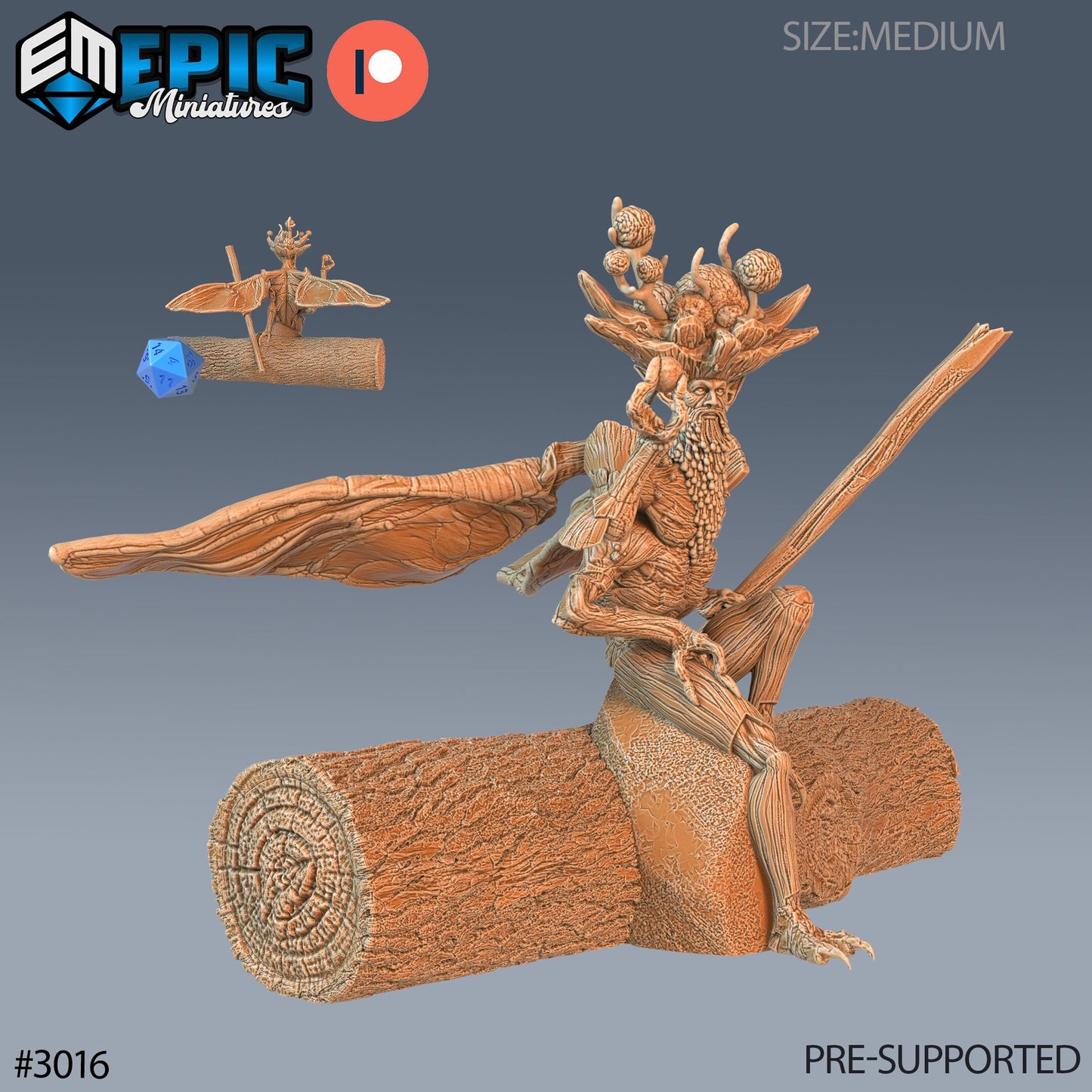 Ancient Spore Druid (3 Variants Available) - Epic Miniatures
