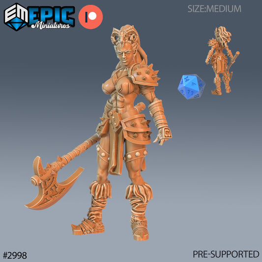Dark Elf Barbarian (3 Variants Available) - Epic Miniatures