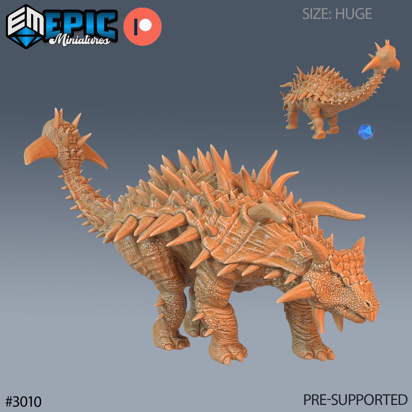 Ankylosaurus (3 Variants Available) - Epic Miniatures