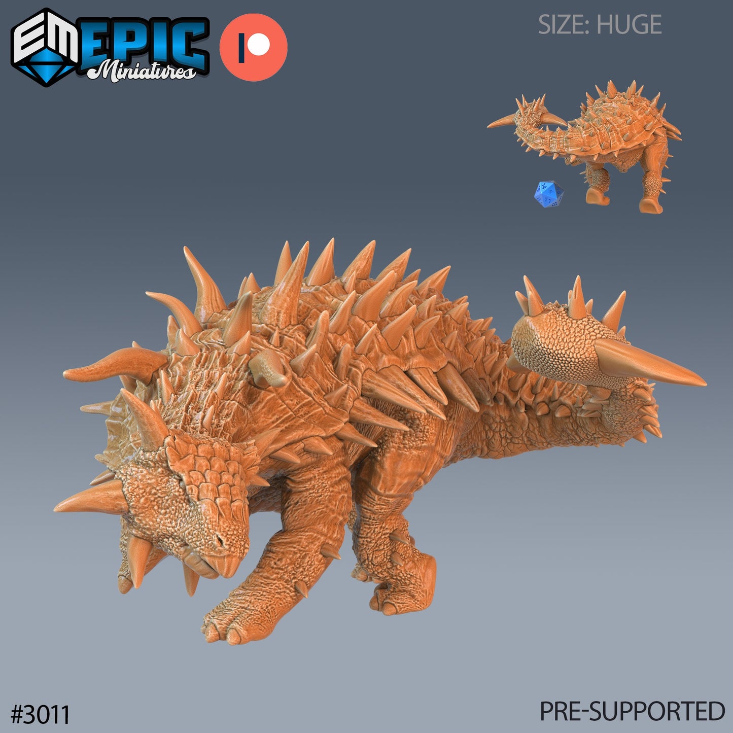 Ankylosaurus (3 Variants Available) - Epic Miniatures