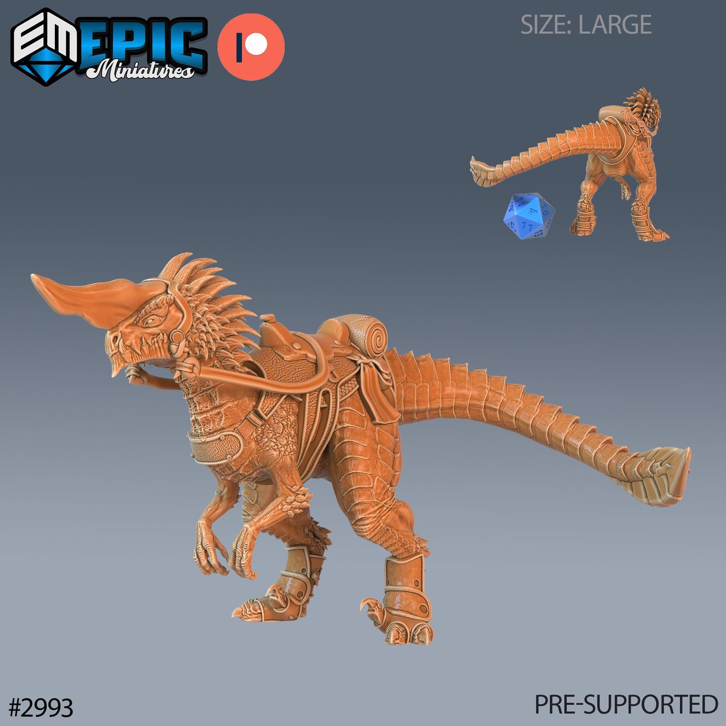 Long Horn Raptor (3 Variants Available) - Epic Miniatures