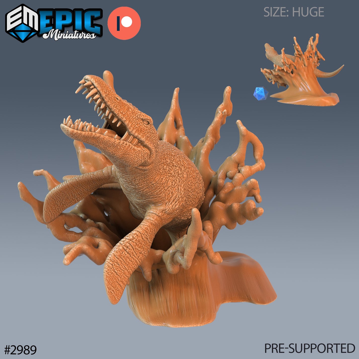 Liopleurodon (3 Variants Available) - Epic Miniatures