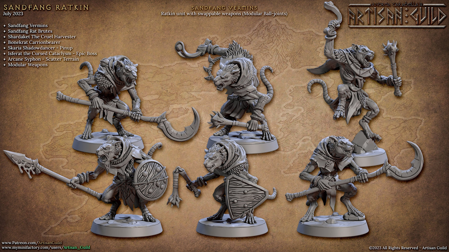 Sandfang Ratkins (6 Variants Available) - Artisan Guild
