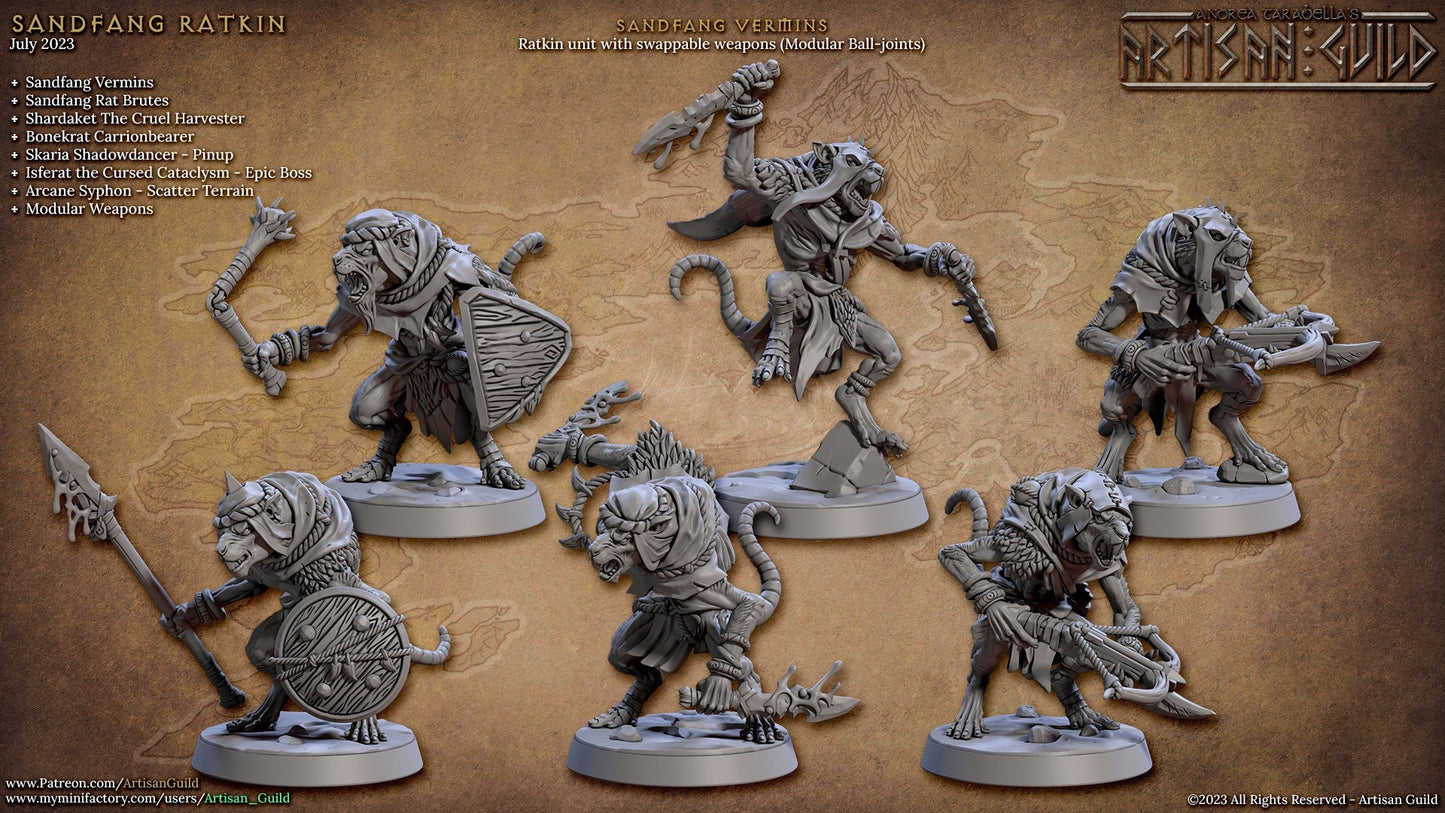 Sandfang Ratkins - Hoods (6 Variants Available) - Artisan Guild