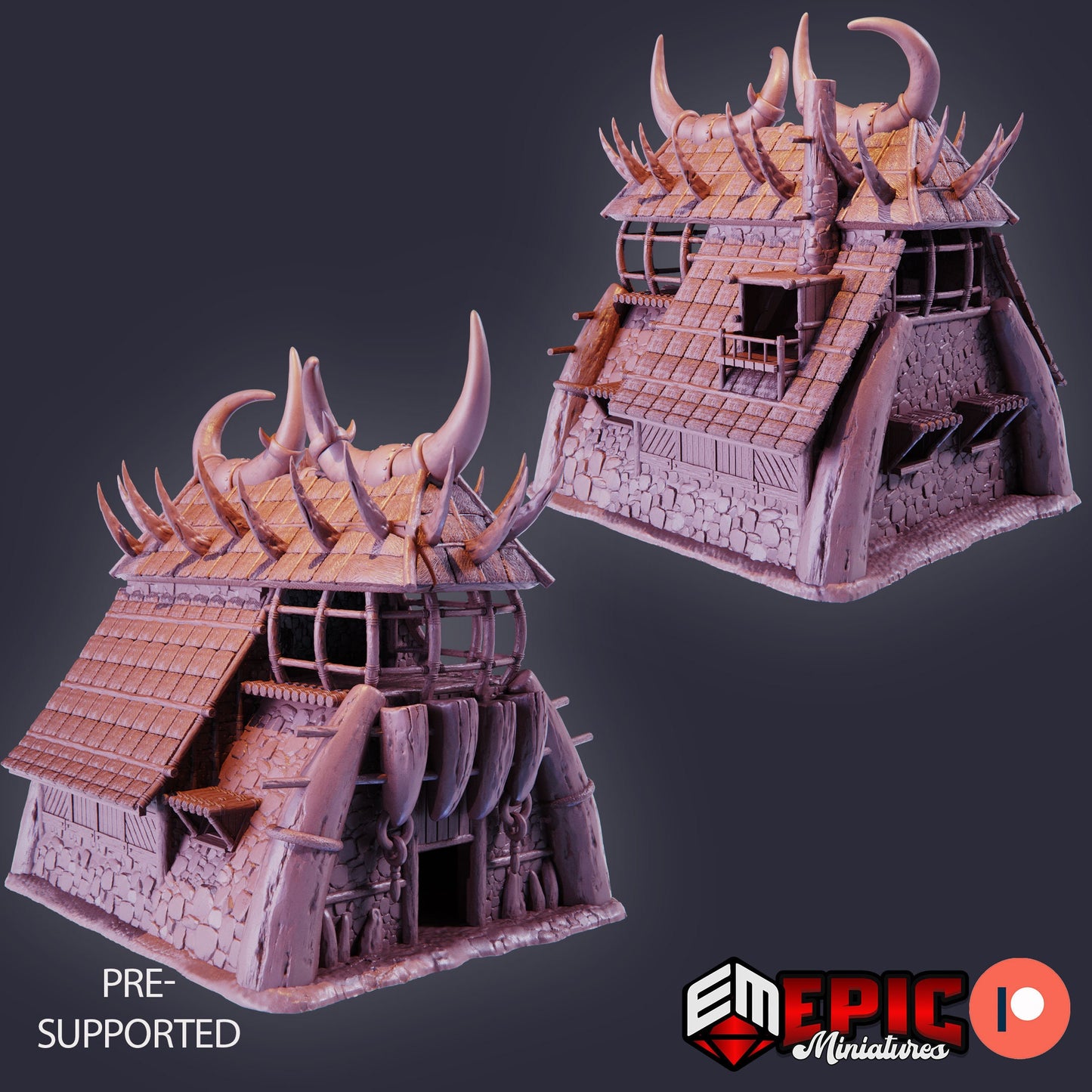Orc Barracks, Playable Terrain Piece - Epic Miniatures