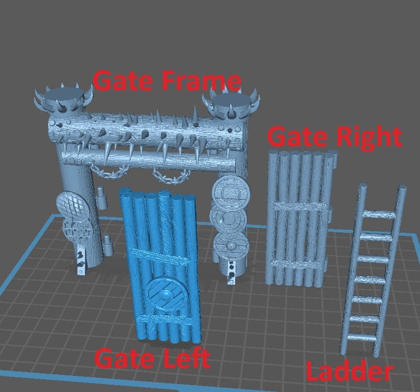 Rampart Walls and Gate, Terrain Set - Epic Miniatures