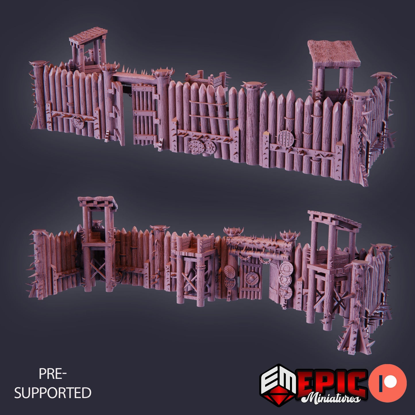 Rampart Walls and Gate, Terrain Set - Epic Miniatures