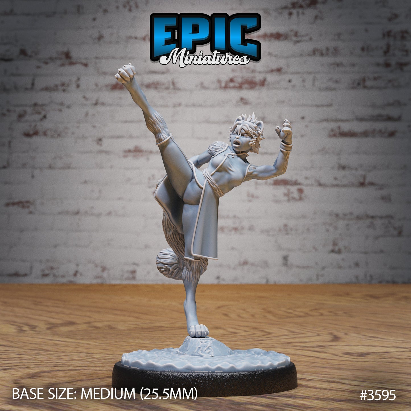 Cat Girl Monk (3 Variants Available) - Epic Miniatures