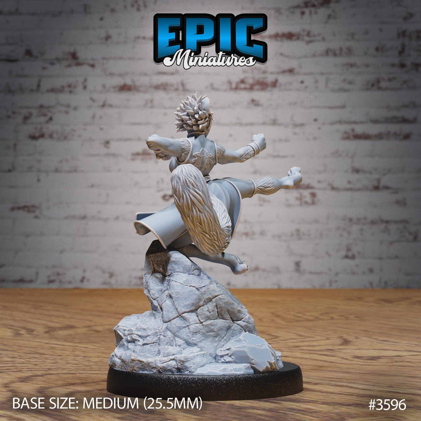 Cat Girl Monk (3 Variants Available) - Epic Miniatures