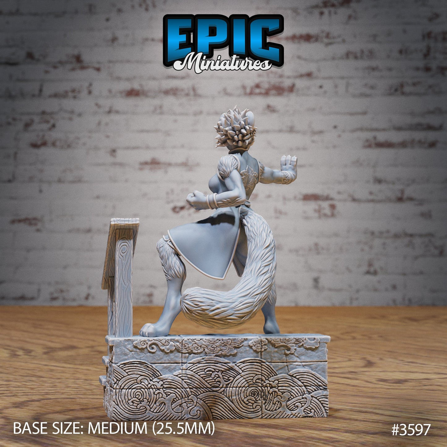 Cat Girl Monk (3 Variants Available) - Epic Miniatures