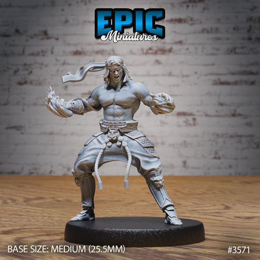 Fire Style Kung Fu Master (3 Variants Available) - Epic Miniatures