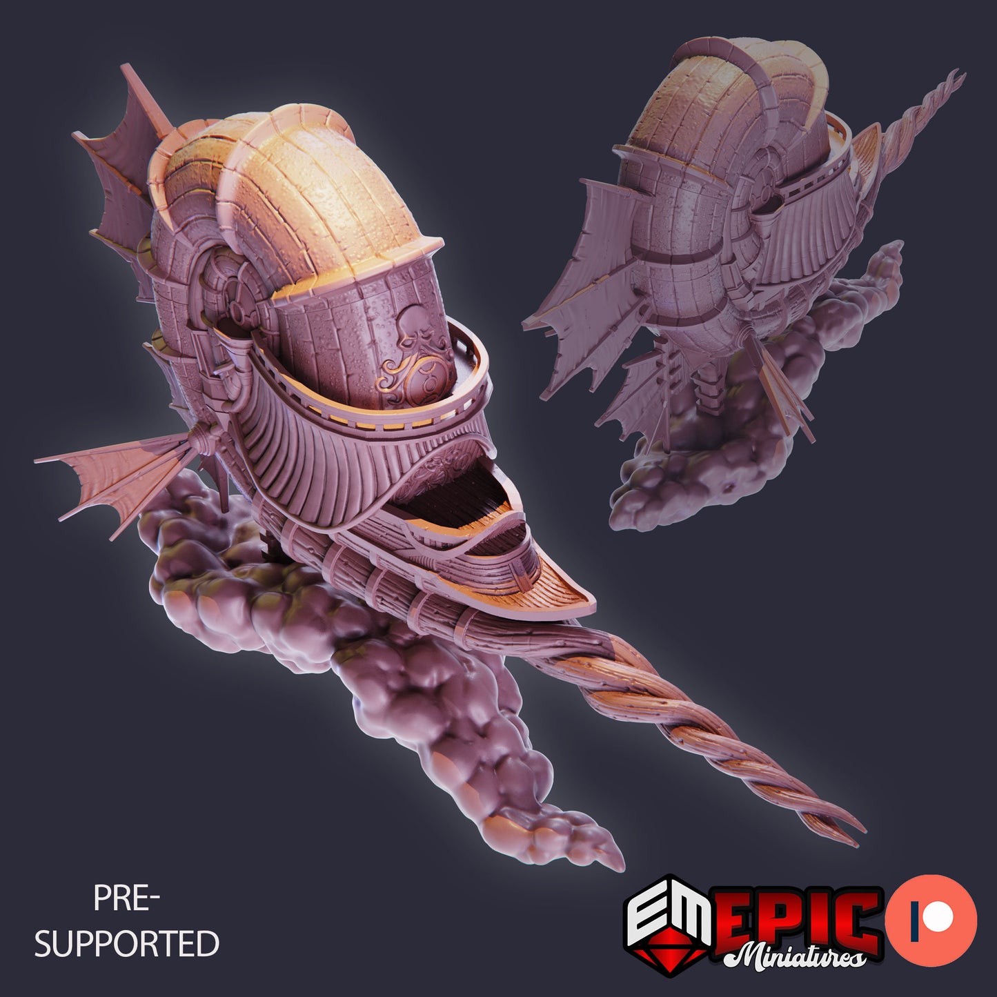 Nautiloid Airship, Playable Terrain Set - Epic Miniatures