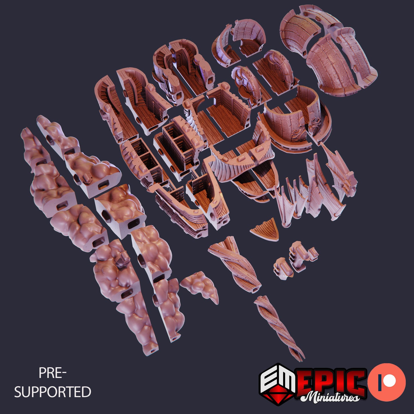 Nautiloid Airship, Playable Terrain Set - Epic Miniatures