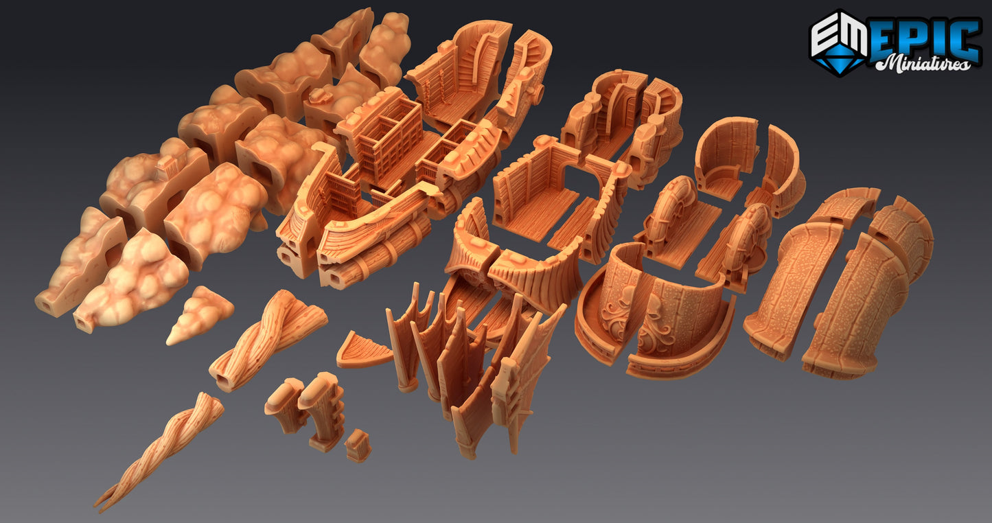 Nautiloid Airship, Playable Terrain Set - Epic Miniatures