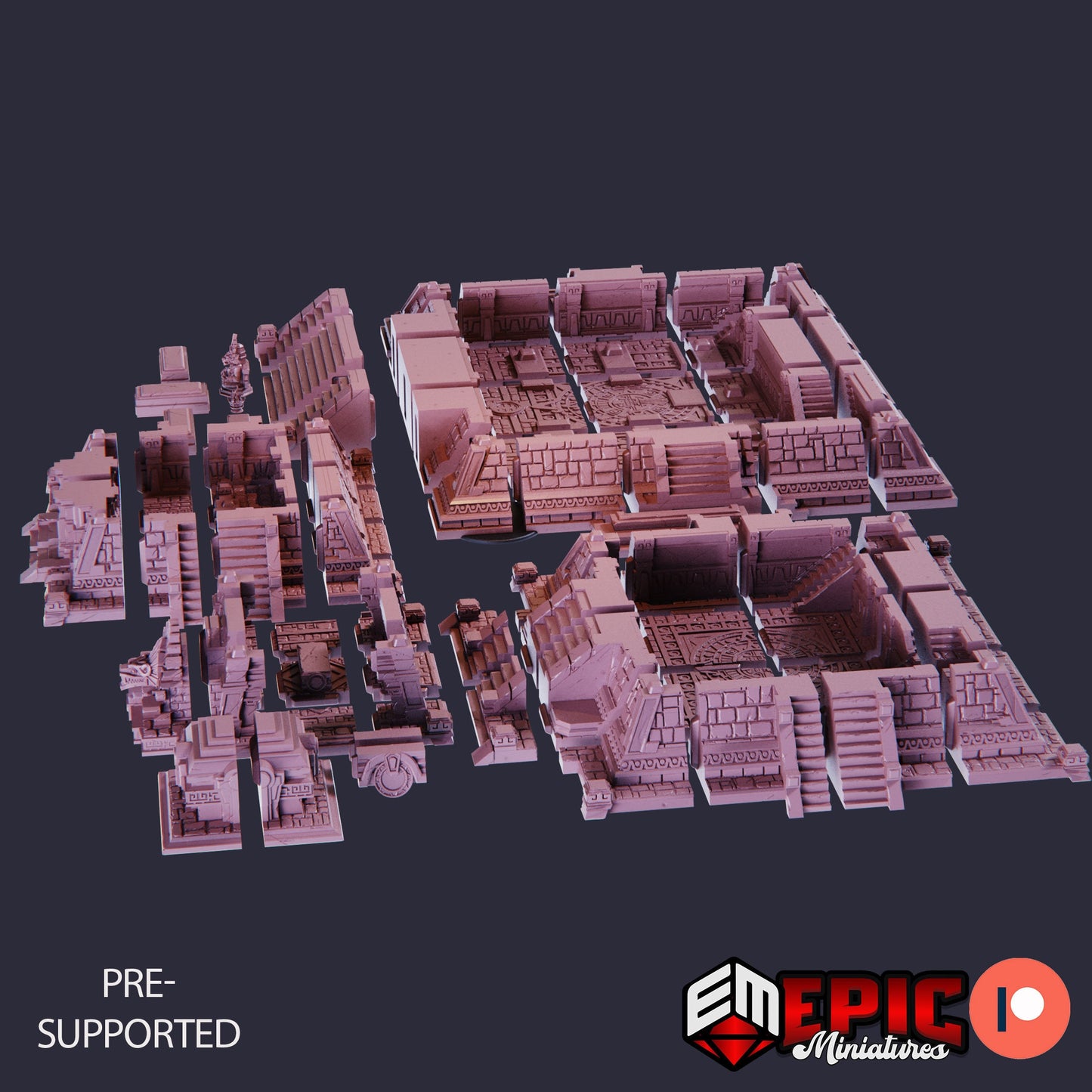 Jungle Temple, Playable Terrain Piece - Epic Miniatures