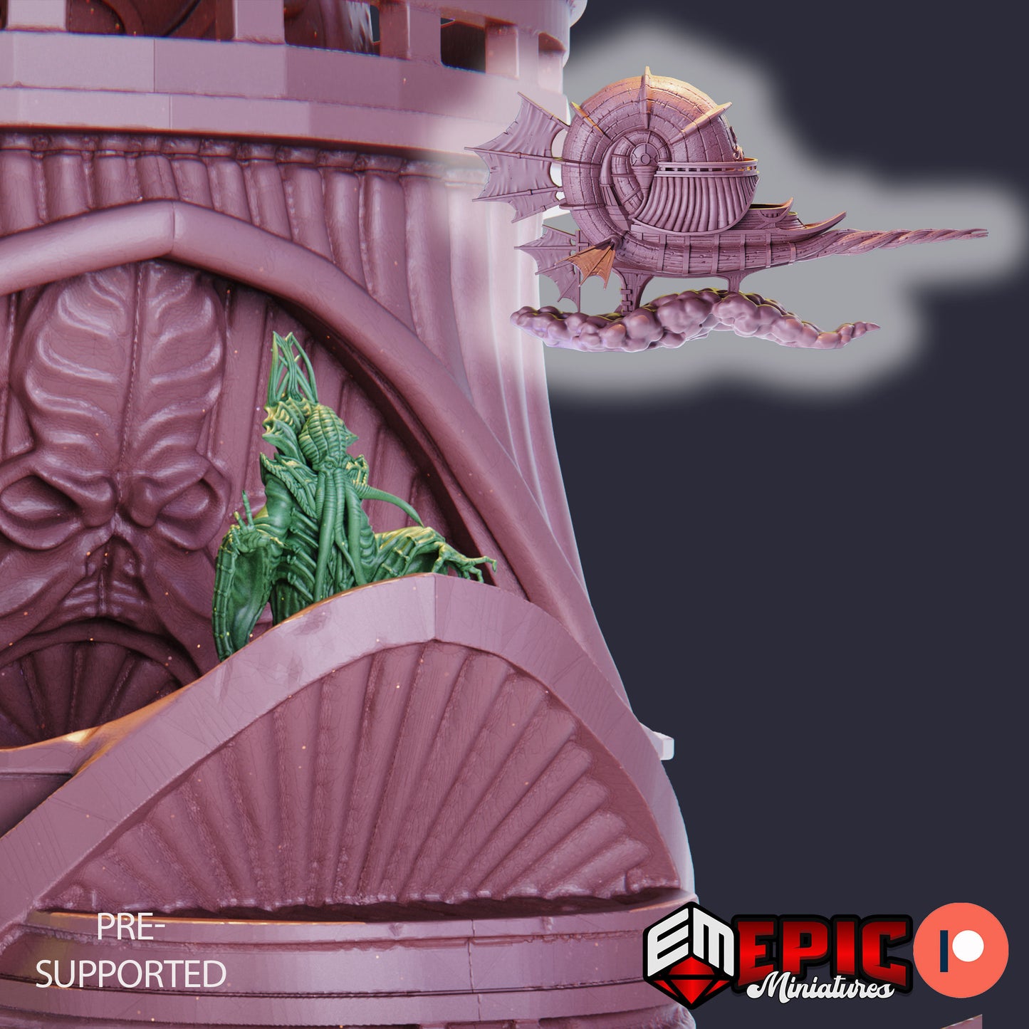 Nautiloid Airship, Playable Terrain Set - Epic Miniatures